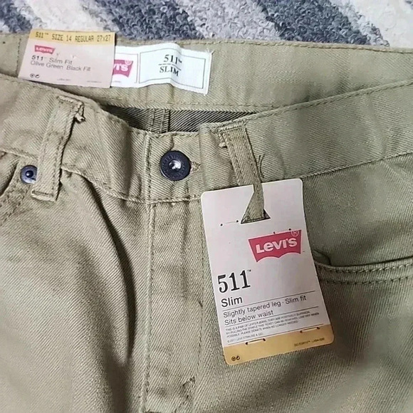 Vintage Levi's 511 Slim Fit boys jeans. Size 14 27x27" Nwt - Picture 4 of 5